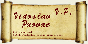 Vidoslav Puovac vizit kartica